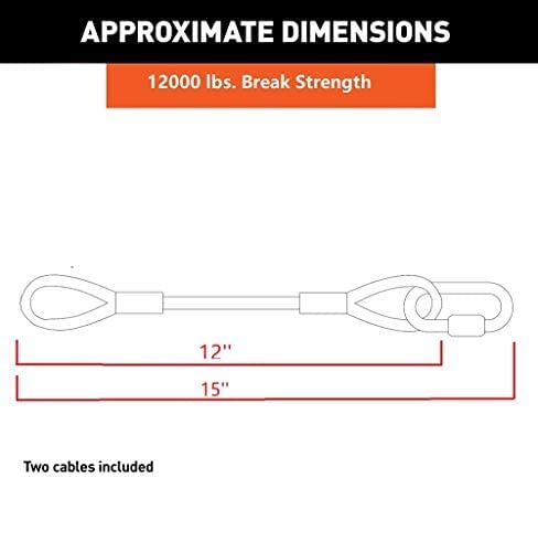 WLLAUTO cable attached to a towing bar showing added reach and security
