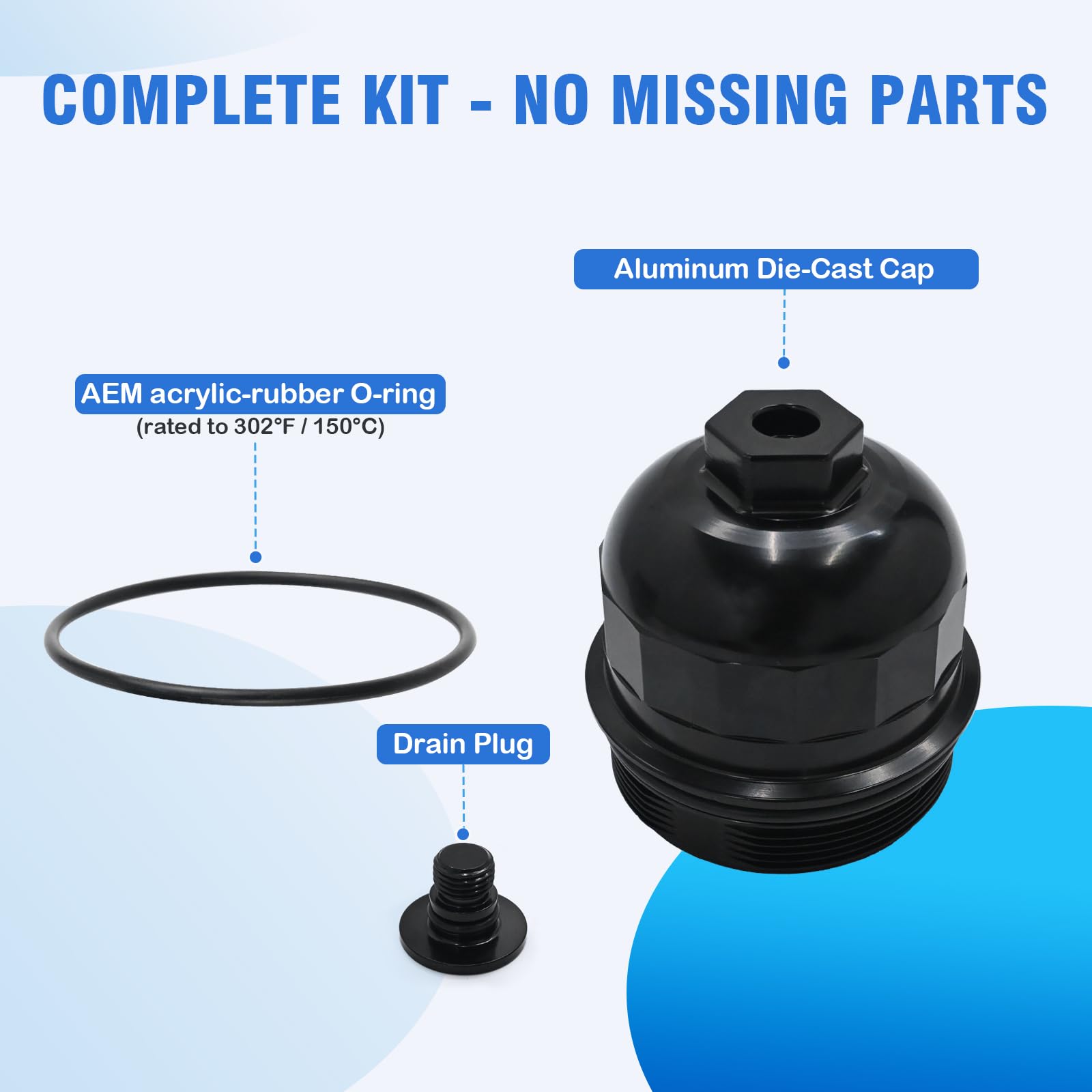 WMPARTS cap held in hand for scale showing compact durable replacement part