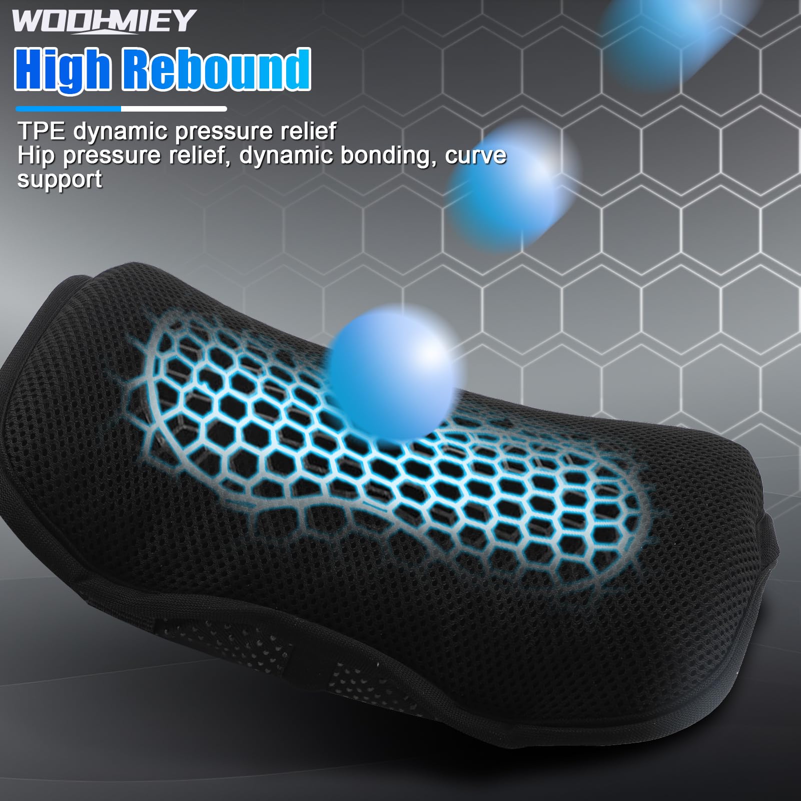 WODHMIEY close-up of breathable mesh cover for ventilation and durability