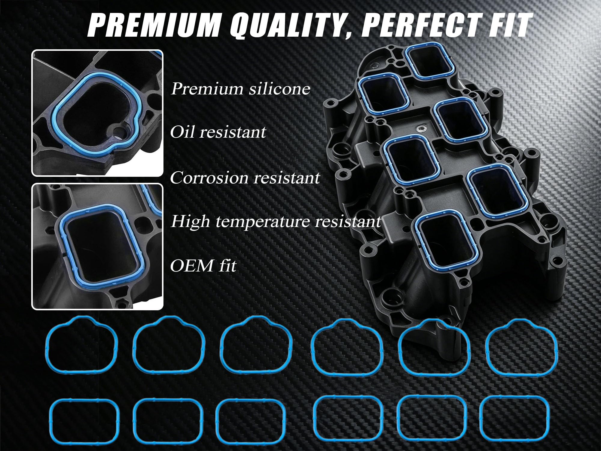 WODOFO GDR intake manifold gasket detail view showing precise sealing