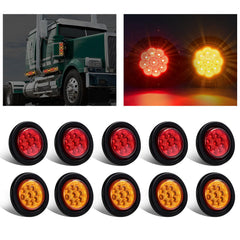 Wodvyss front view showing amber and red lenses and bright LEDs for visibility