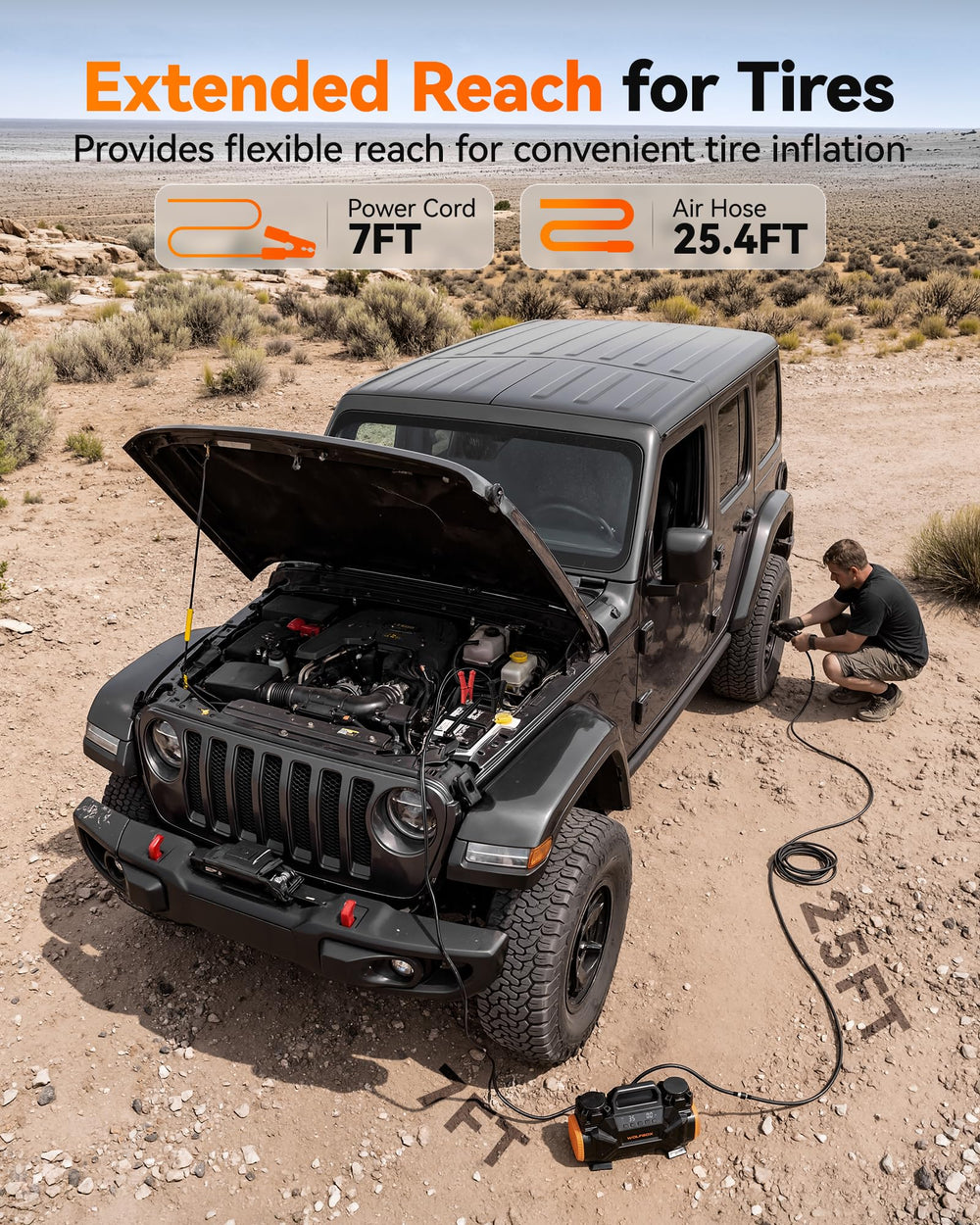 WOLFBOX installed in a truck bed ready for overland roadside use