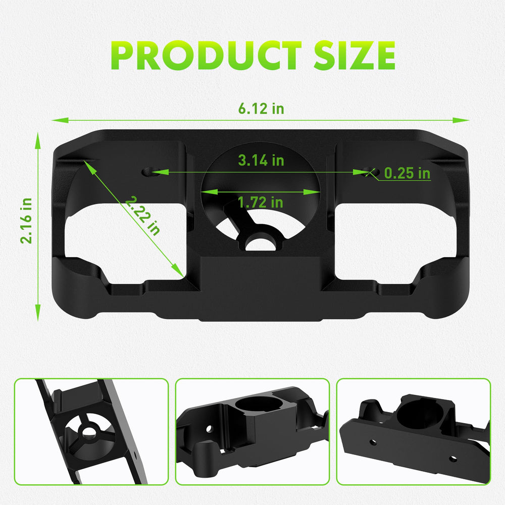 WOLFWILL size comparison against ruler, showing compact footprint and clearance