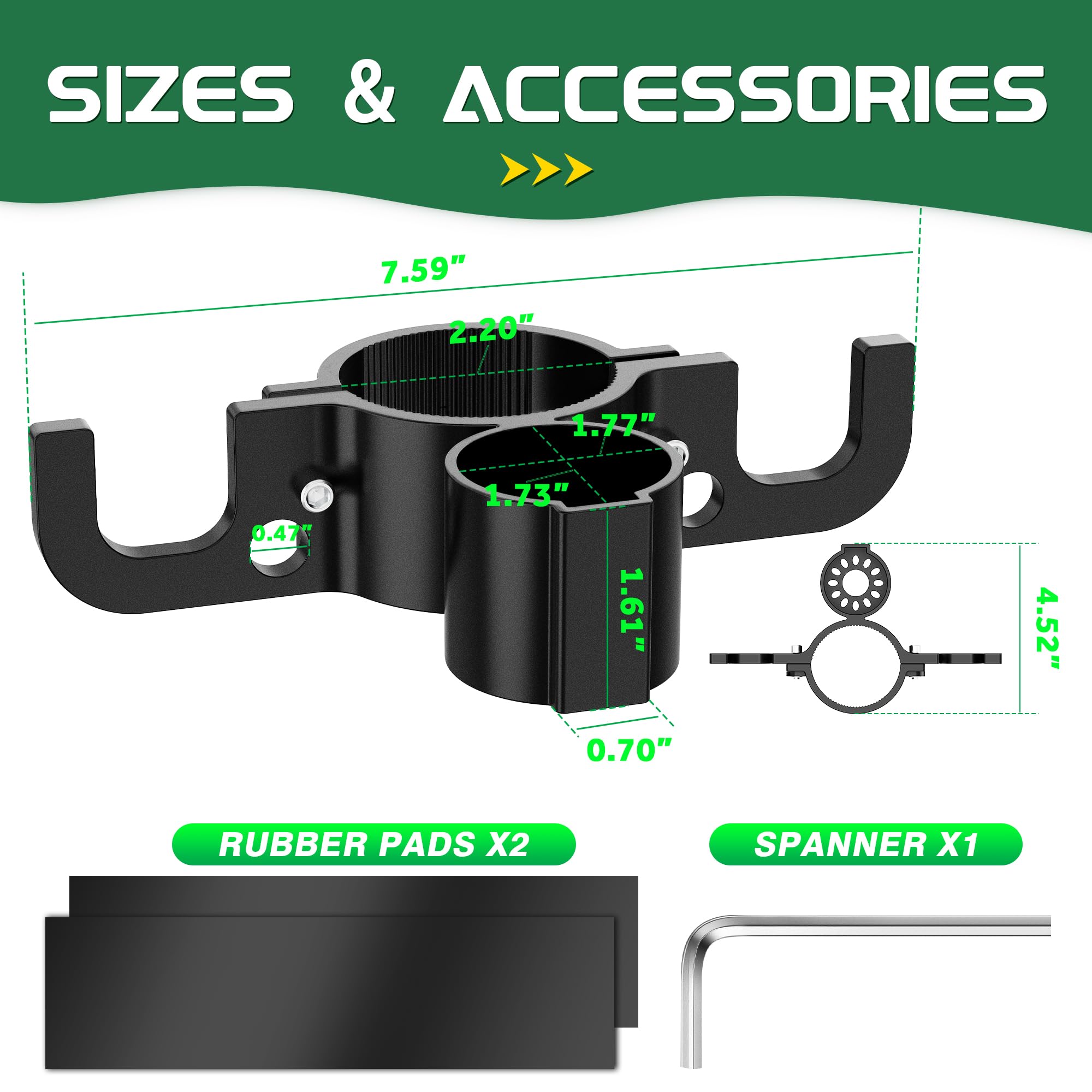 WOLFWILL size comparison next to ruler showing compact space-saving dimensions