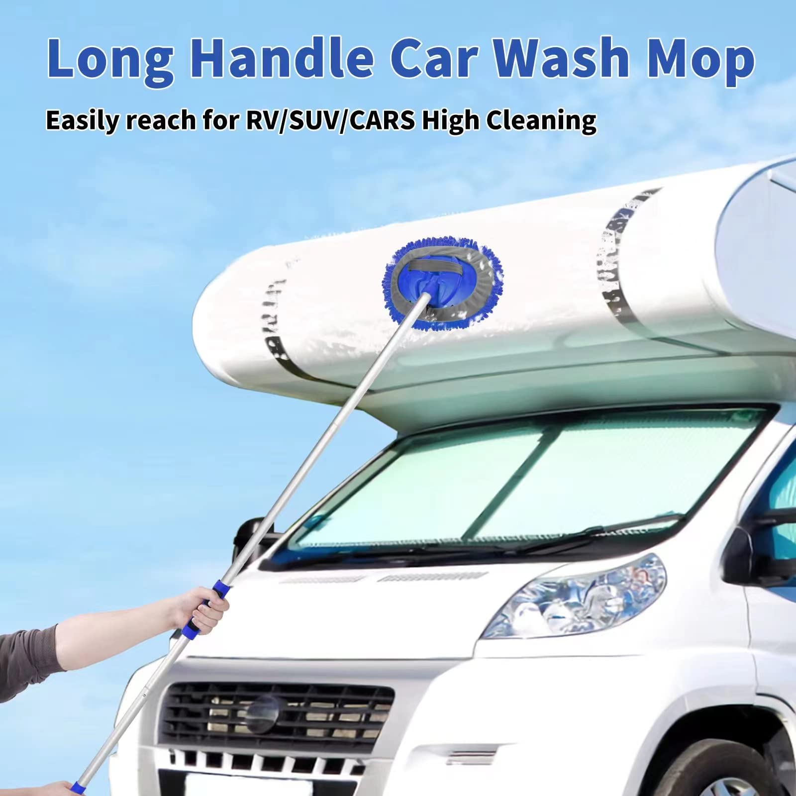 Wontolf extendable pole assembled to 62 inches offering extra reach for high vehicles