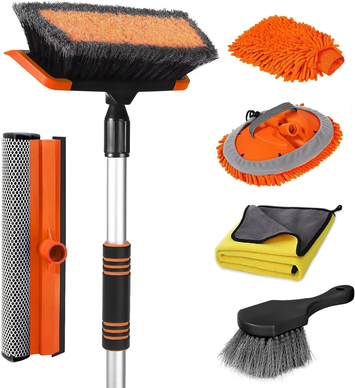 Wontolf front assembled kit showing full pole and attachments for efficient washing