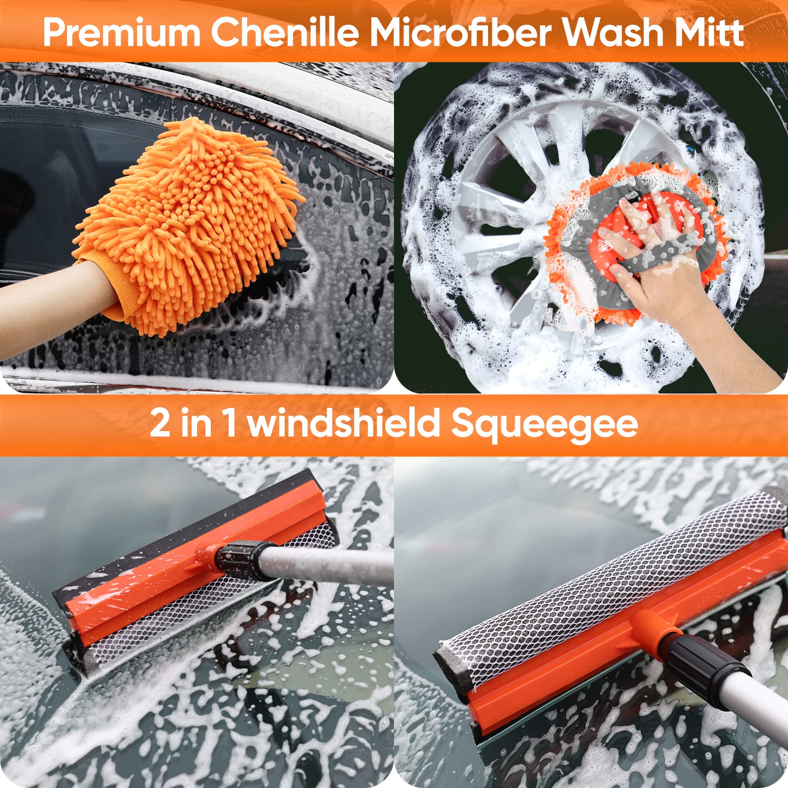 Wontolf microfiber mitt in hand delivering scratch-free gentle cleaning