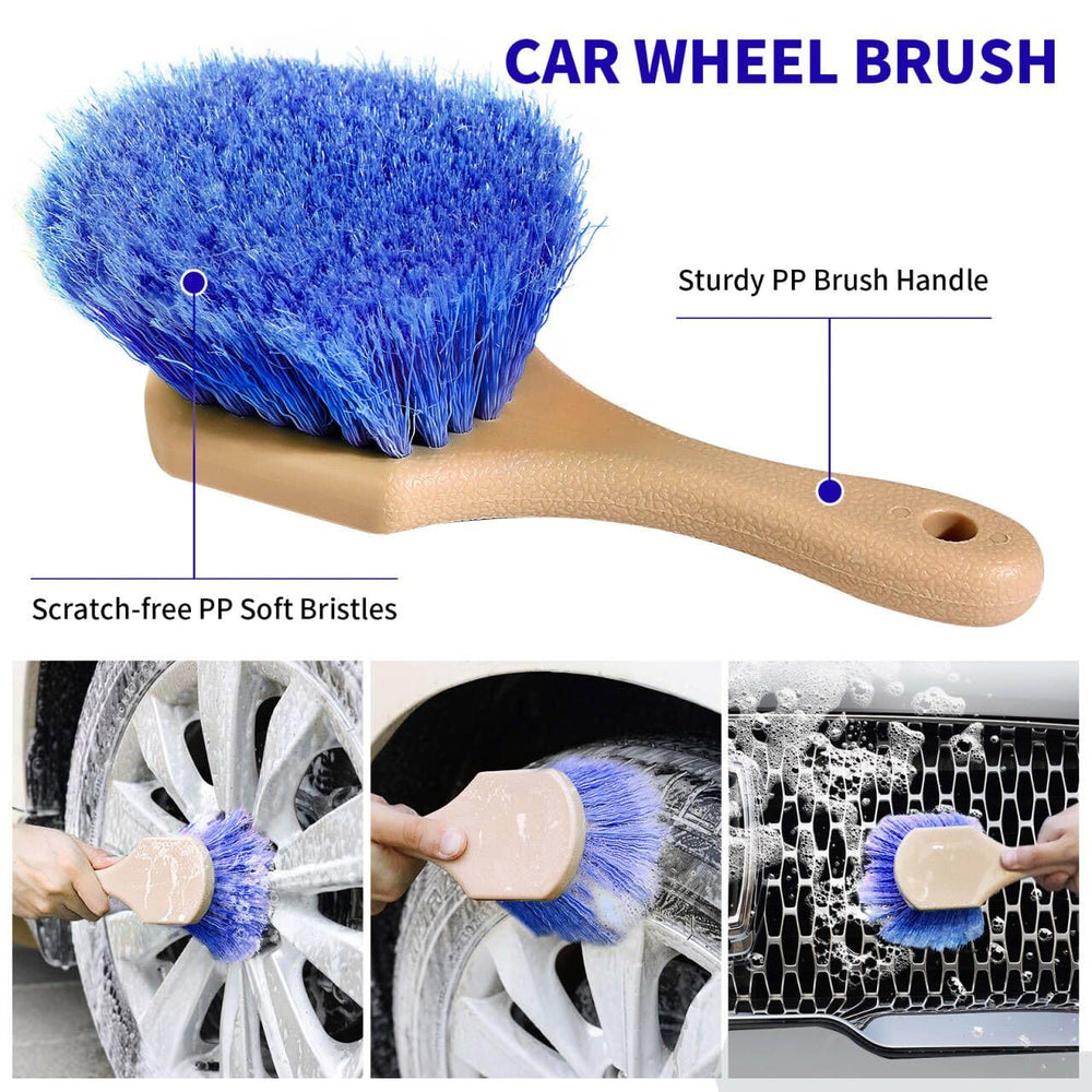 Wontolf microfiber towels and windshield squeegee ready for streak-free drying and glass care