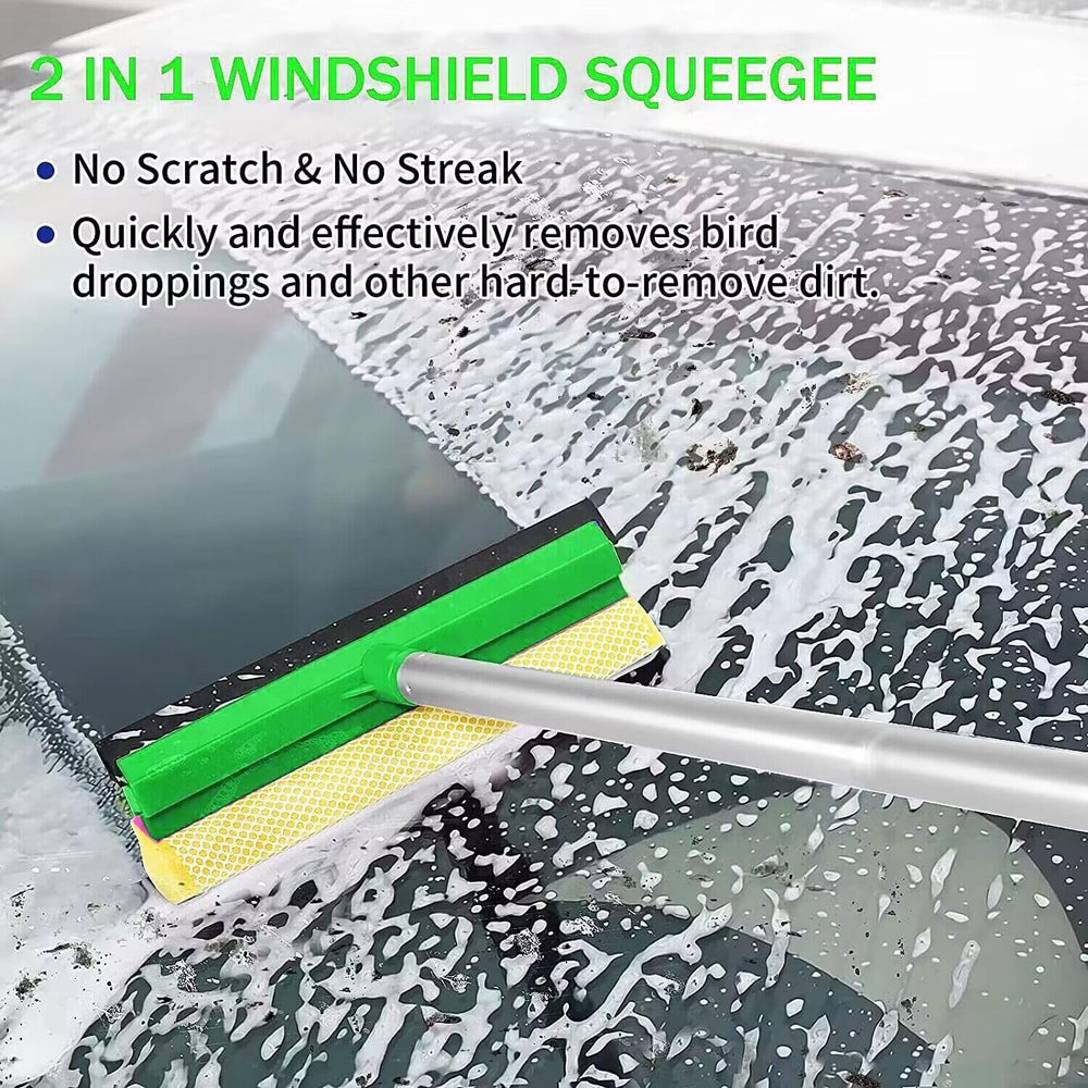 Wontolf rubber squeegee clearing windshield for streak-free visibility