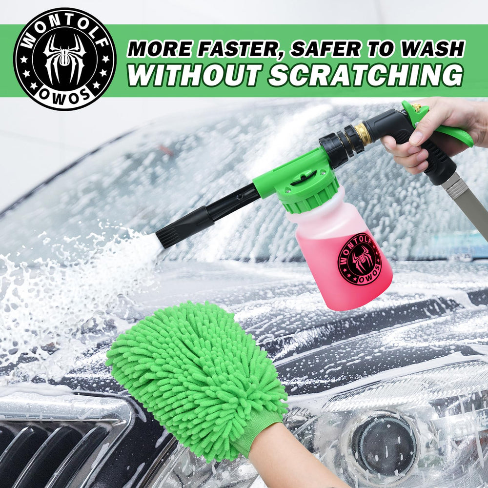 Wontolf wheel cleaner foaming on rim to dissolve brake dust quickly