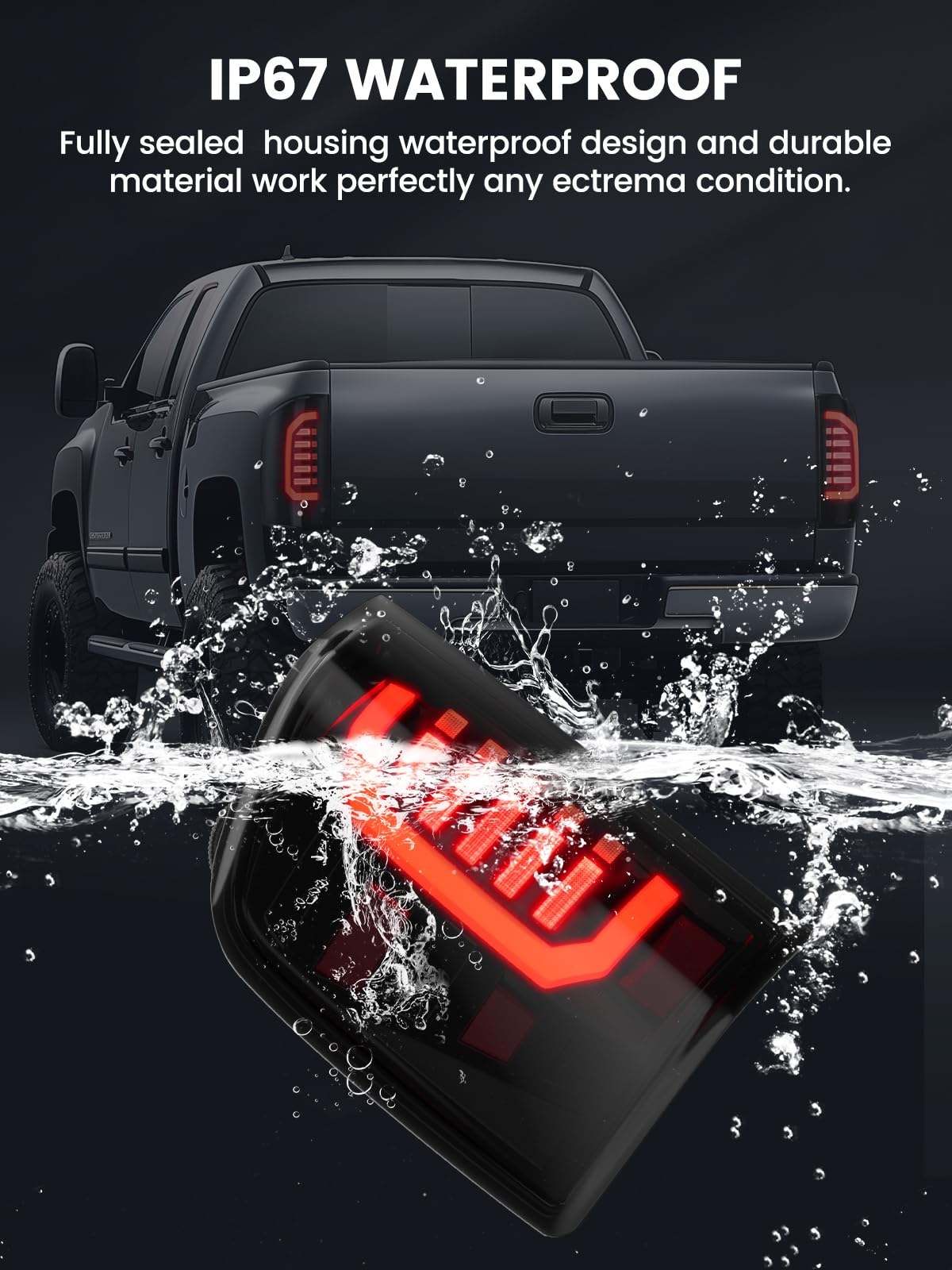 WonVon comparison old versus new tail light showing upgraded LED look