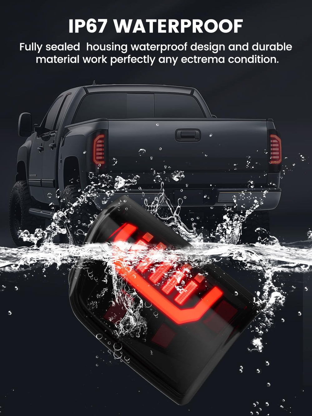 WonVon comparison old versus new tail light showing upgraded LED look