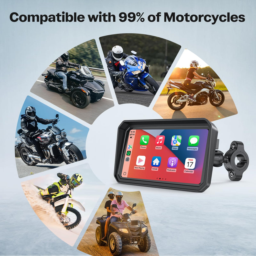 WonVon next to gloved hand for size scale and easy motorcycle operation