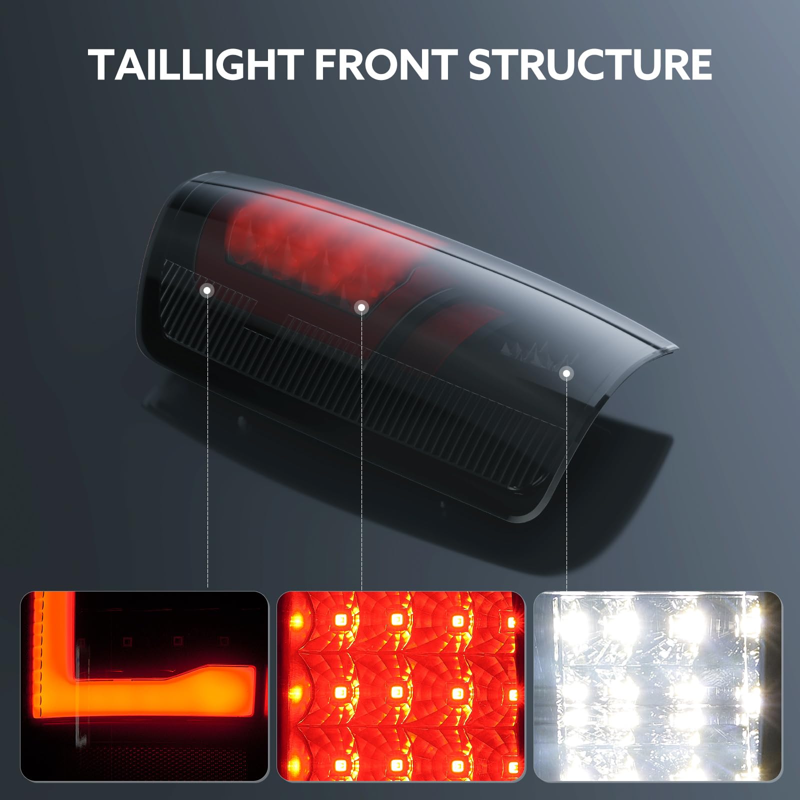 WonVon taillight next to ruler showing precise dimensions for correct fitment