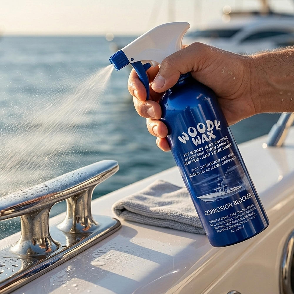 Woody Wax finished boat deck in sunlight highlighting renewed appearance