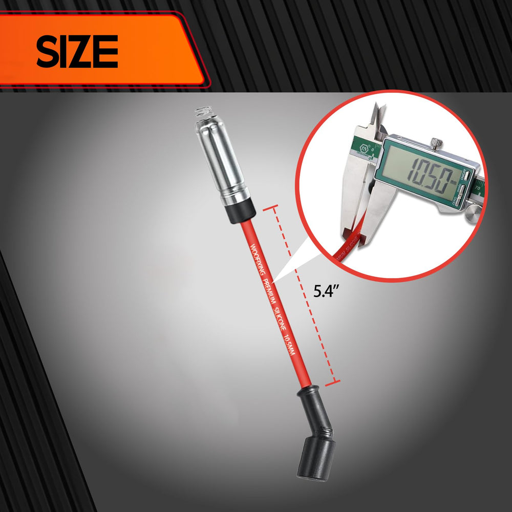 WOOFIXING wires beside ruler and fitment label to confirm correct length and fit