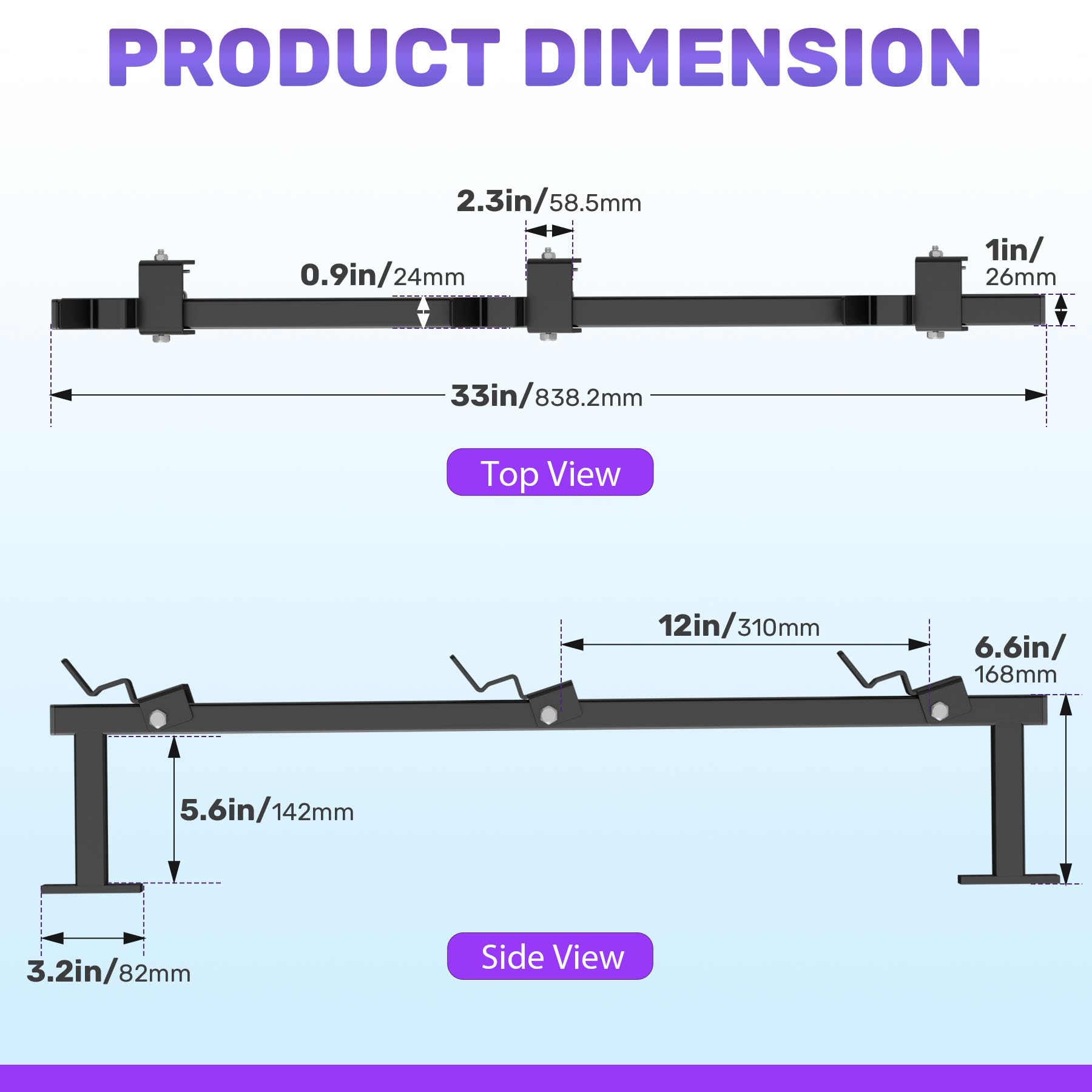 WooFog pre-drilled base detail for fast bolt-on installation to trailer or shed wall