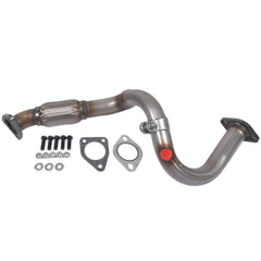 Woosphy front flex pipe front angle showing fit and alignment benefit