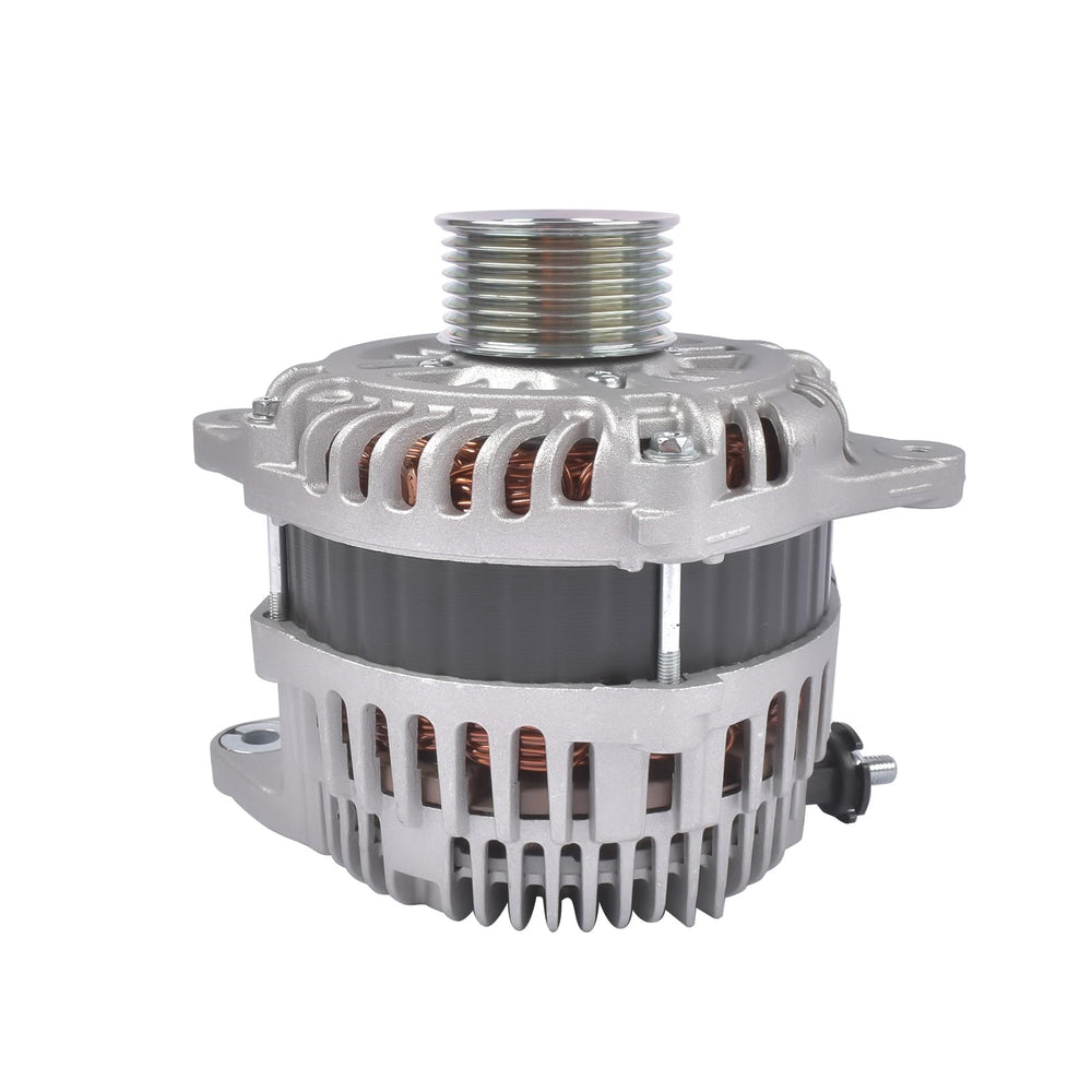 Woosphy alternator beside ruler showing compact size and accurate dimensions benefit
