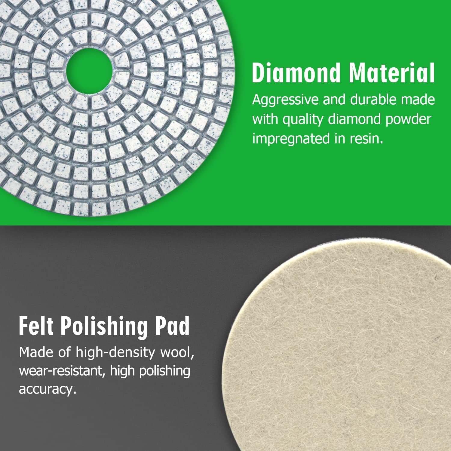 WORKEASE polished versus unpolished marble edge showing restored gloss