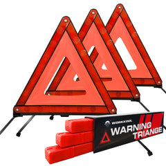 WORKKOOL front view of three triangles in cases showing compact storage benefit