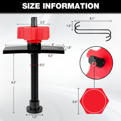 WORKPRO close-up of precision threads and pentagon knob highlighting smooth operation and better control