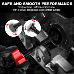 WORKPRO compression plate textured detail demonstrating wide contact area that protects piston faces