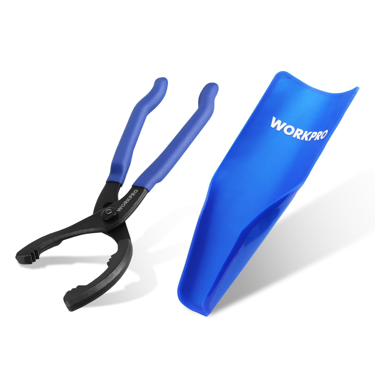 WORKPRO filter pliers front view showing durable construction and reliable grip