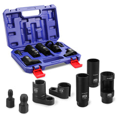 WORKPRO front packaging showing full 7pcs O2 sensor socket kit and contents