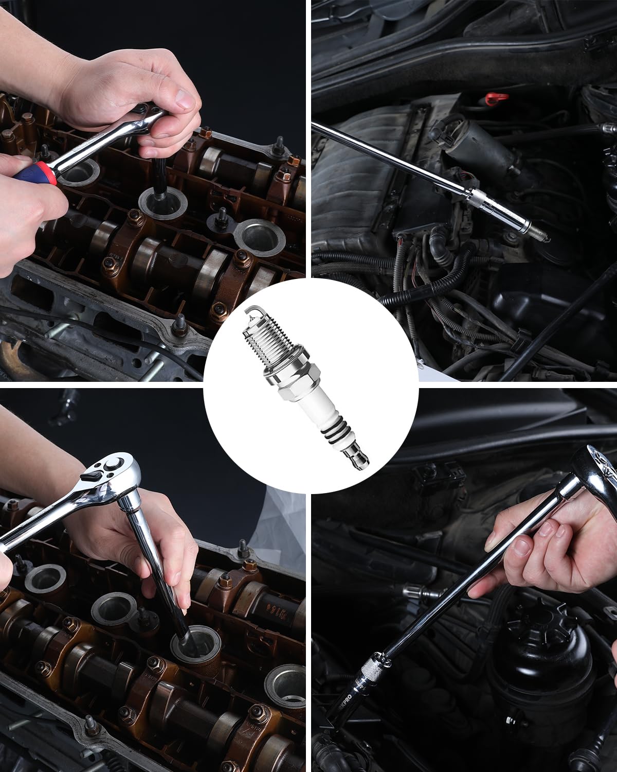 WORKPRO socket in use inside engine bay improving access in confined spaces