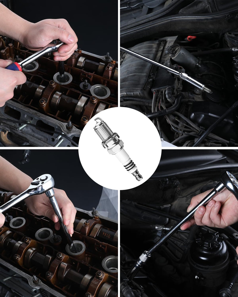 WORKPRO socket in use inside engine bay improving access in confined spaces