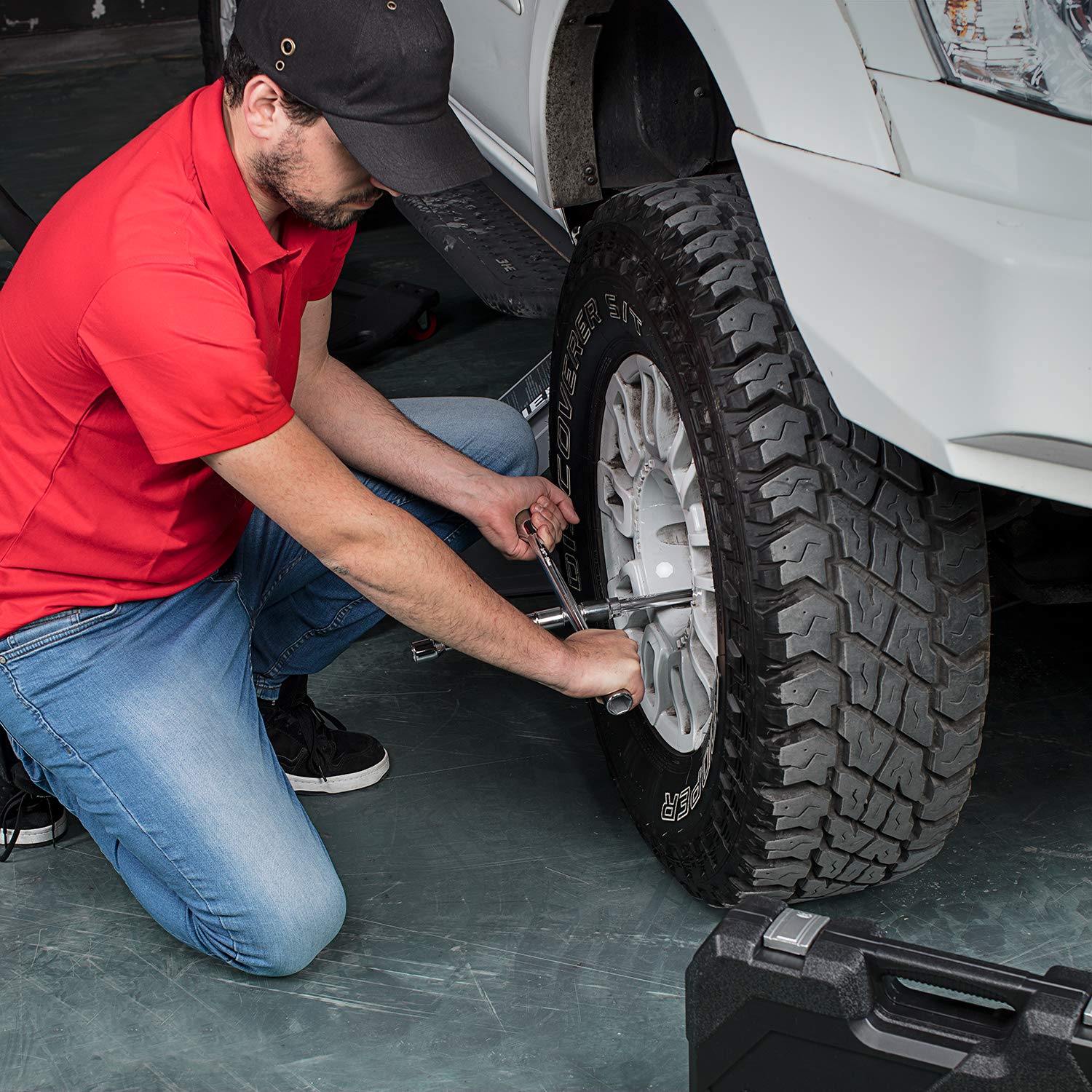 WORKPRO wrench inside roadside kit showcasing portability and preparedness