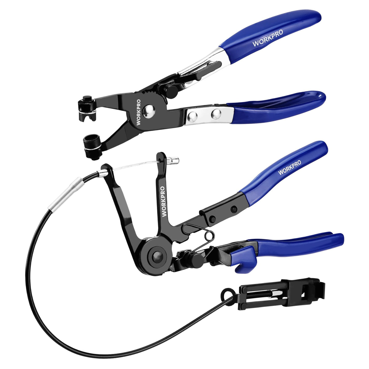 WORKPRO long-reach pliers front view showing full 27-inch tool for extended access
