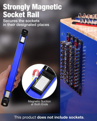 WORKPRO magnetic rail attached to toolbox for quick access benefit