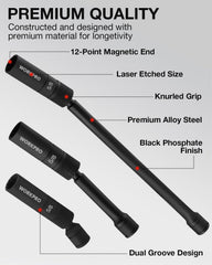 WORKPRO magnetic core detail holding a spark plug for safer removal