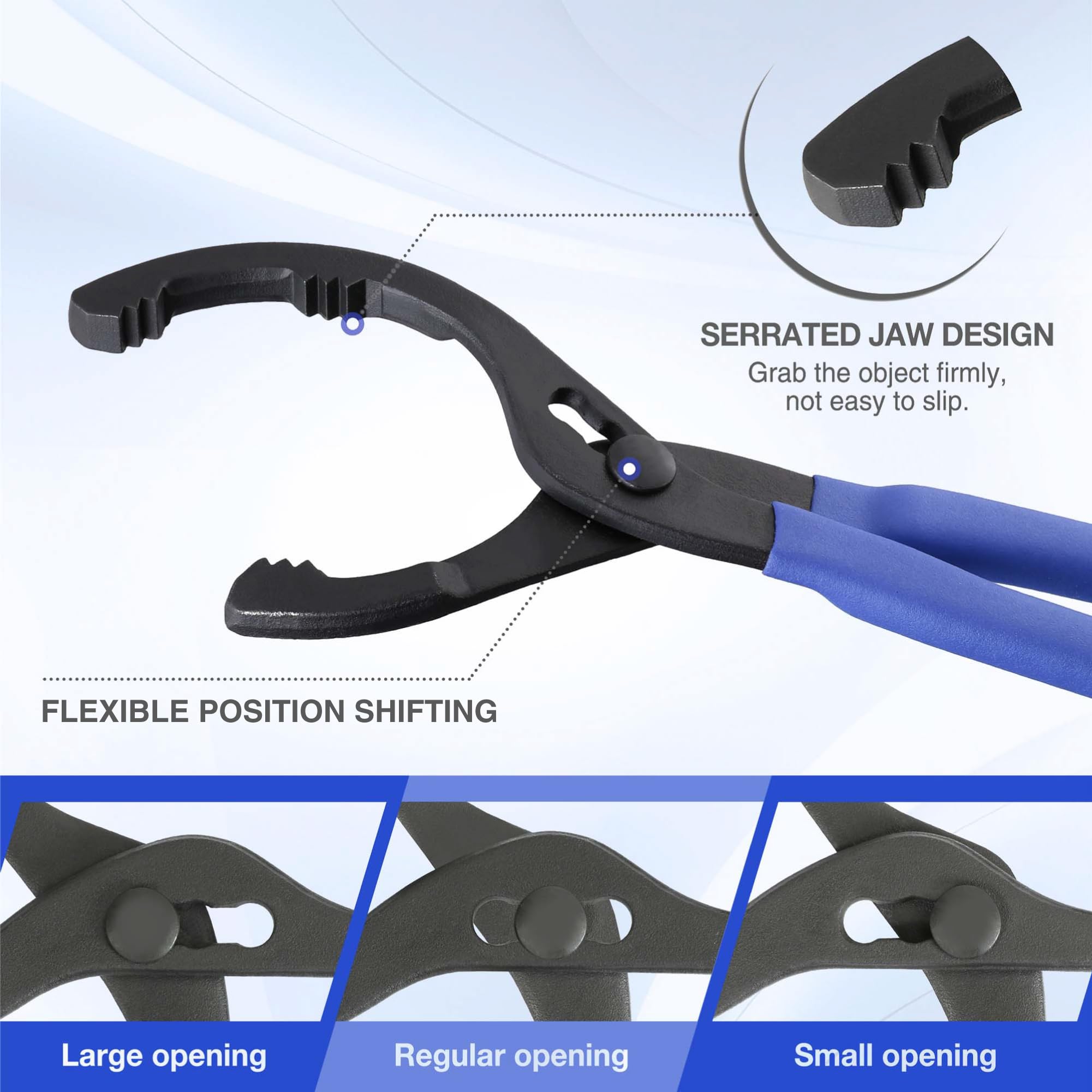 WORKPRO pliers soft grip closeup reducing hand fatigue during use