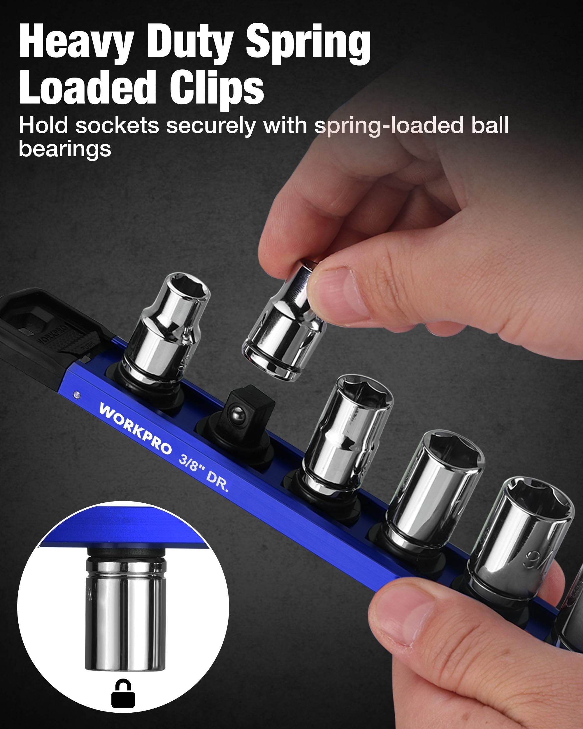 WORKPRO anodized aluminum rail detail demonstrating corrosion resistance