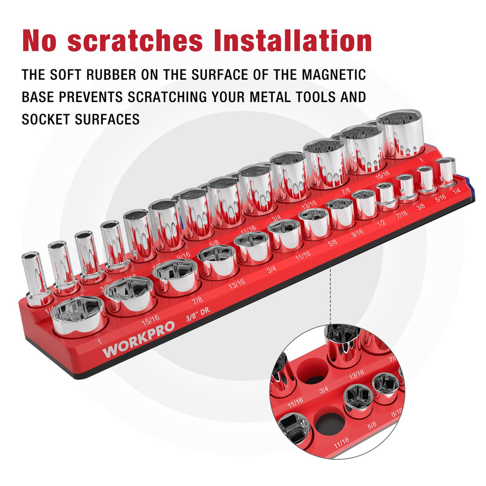 WORKPRO side profile mounted on toolbox demonstrating secure attachment