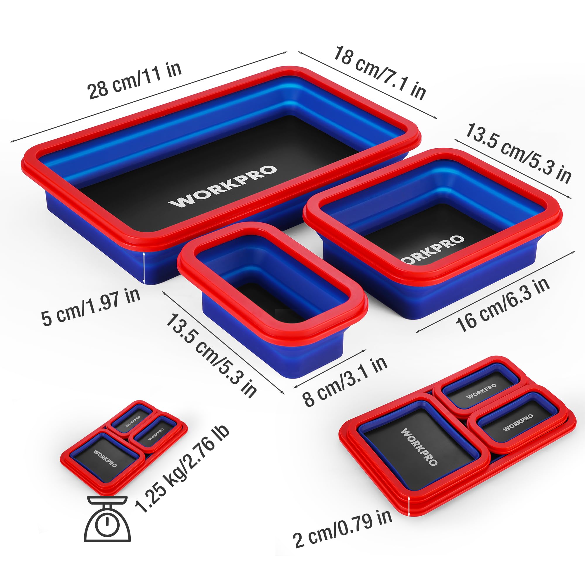 WORKPRO silicone edge detail showing durable, smooth rim protection