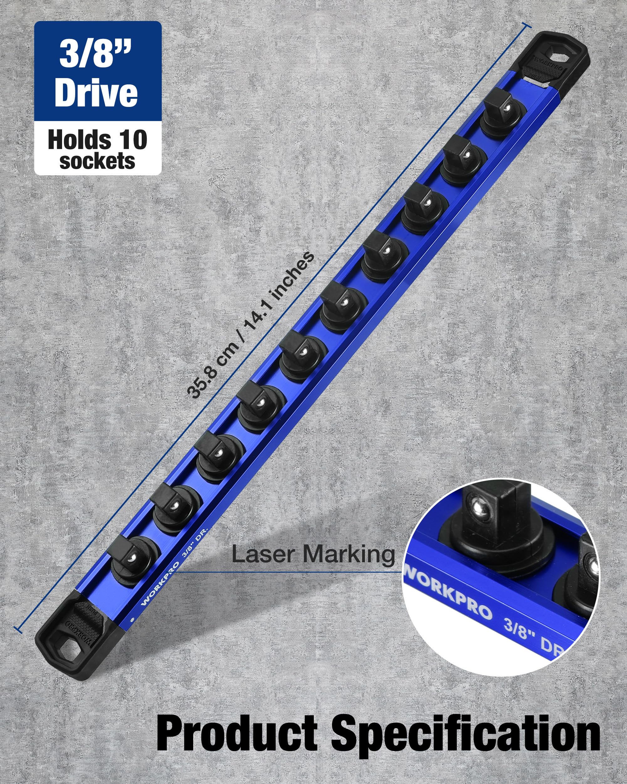 WORKPRO socket insertion demo showing secure hold and easy removal