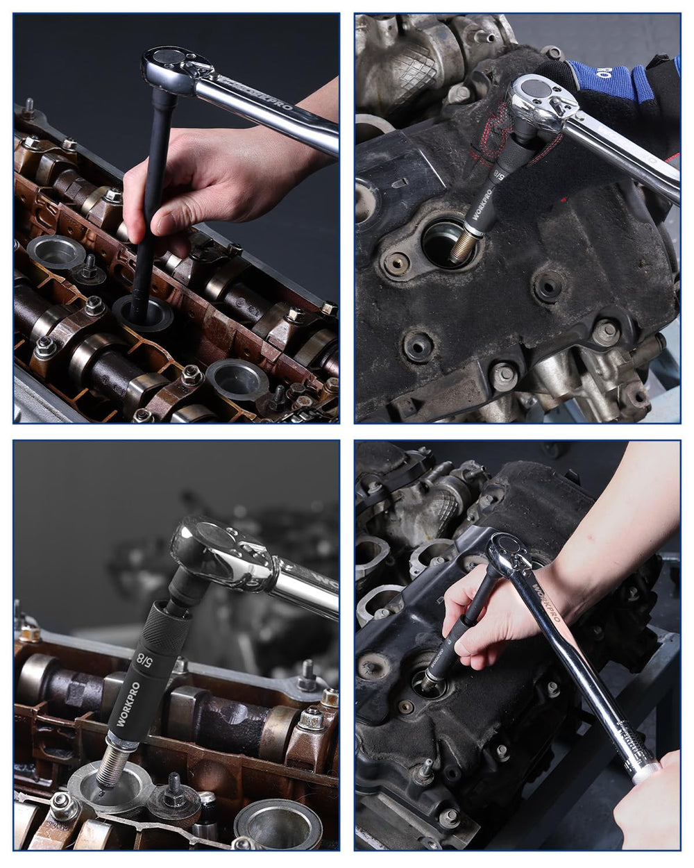 WORKPRO sockets in use on an engine demonstrating practical application
