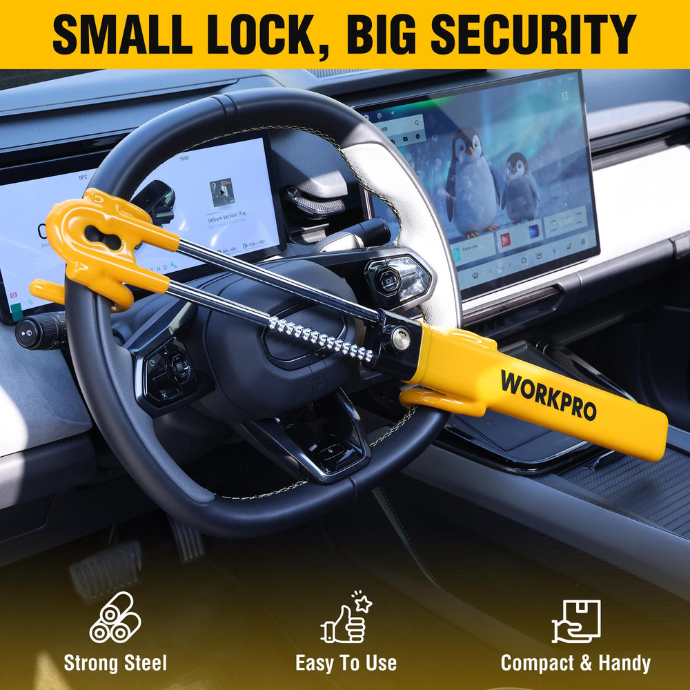 WORKPRO packaging with included keys highlighting convenience and readiness