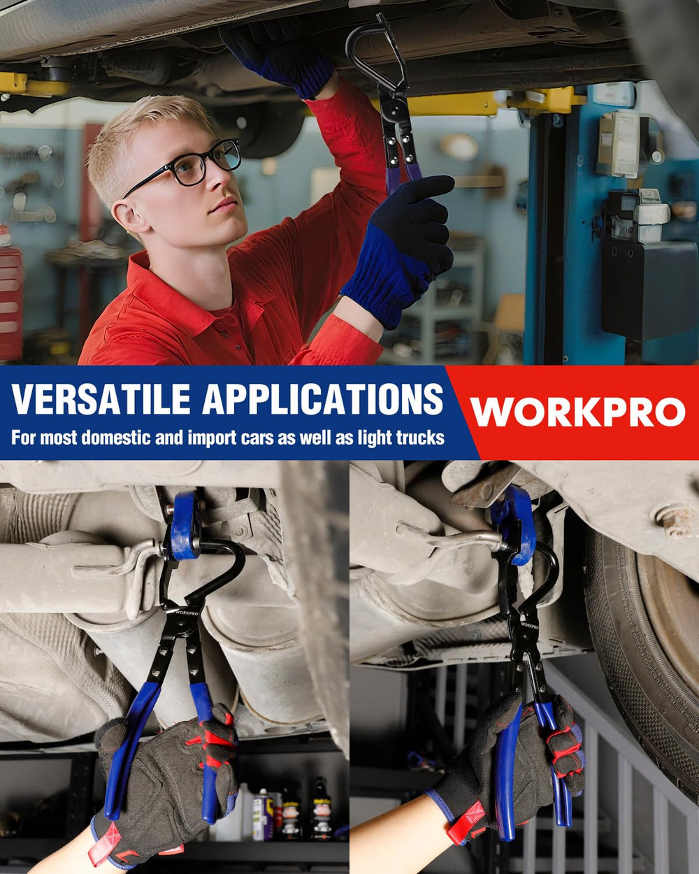 WORKPRO tool steel finish detail highlighting rust-resistant coated construction
