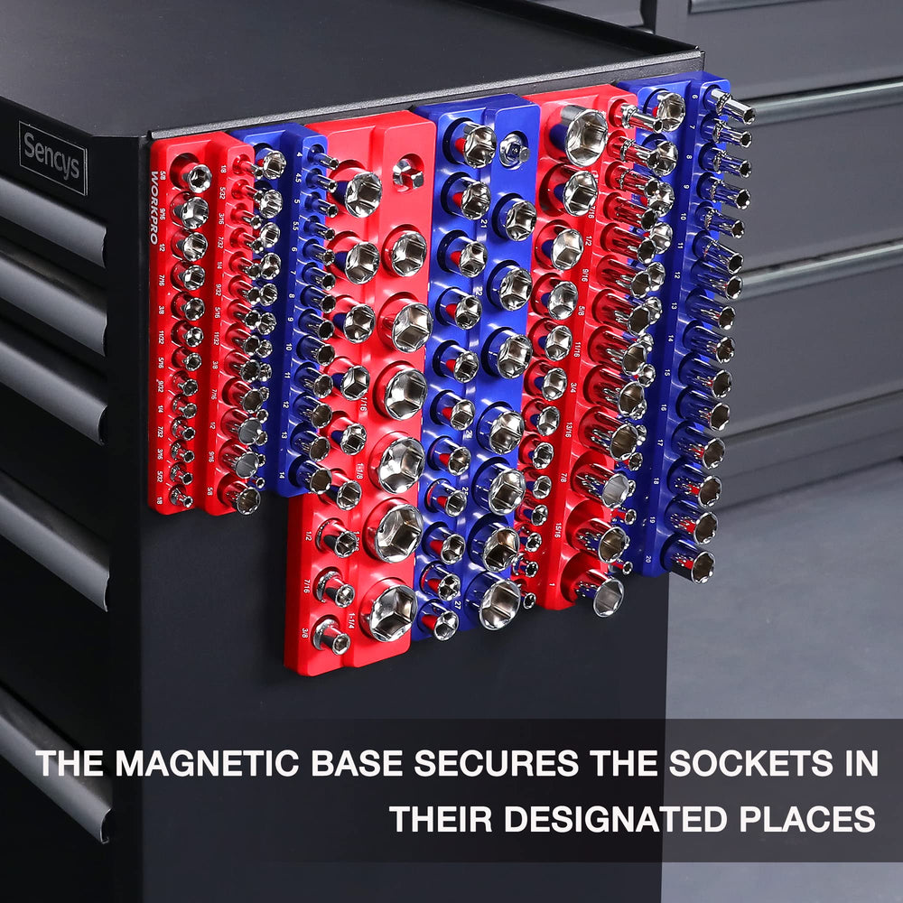 WORKPRO holding both standard and deep sockets demonstrating versatile fit