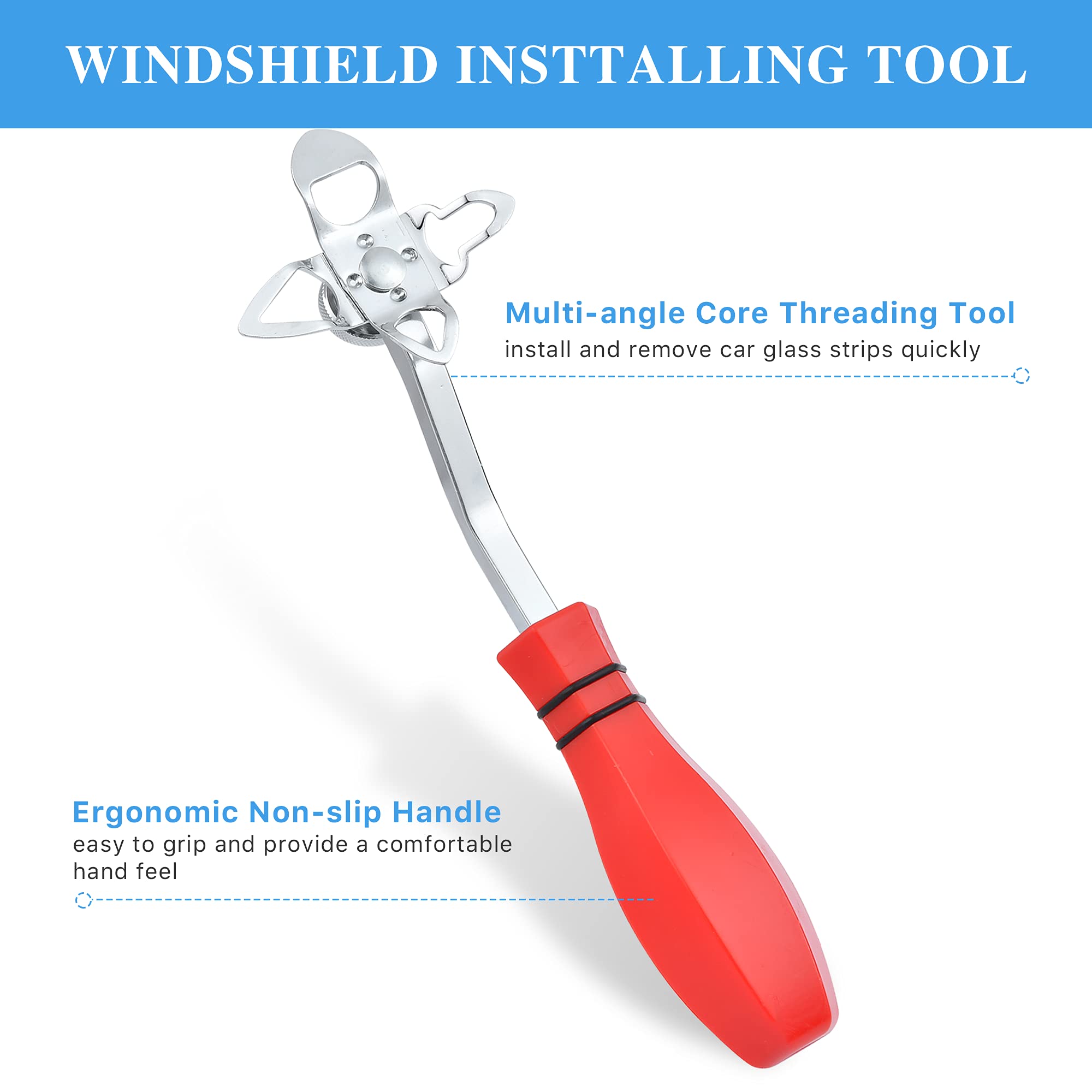Worldity array of ten windshield rods highlighting varied lengths for accurate seal seating