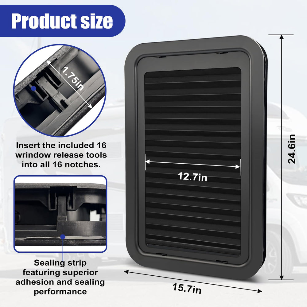 Wosijm installed in a Lippert-style RV door demonstrating fit and finish