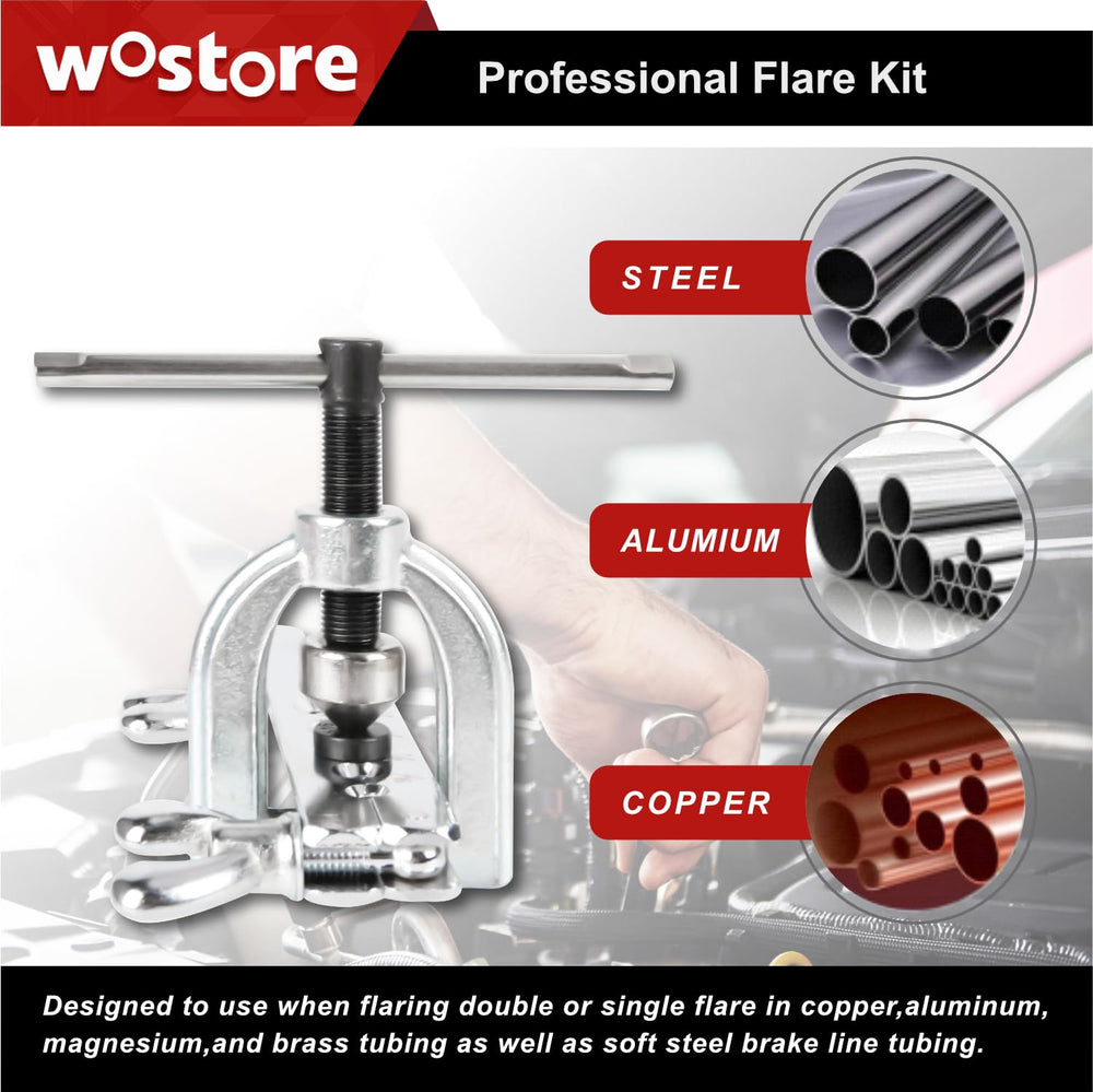 Wostore close-up of seven 45° adapters providing precise size fitment