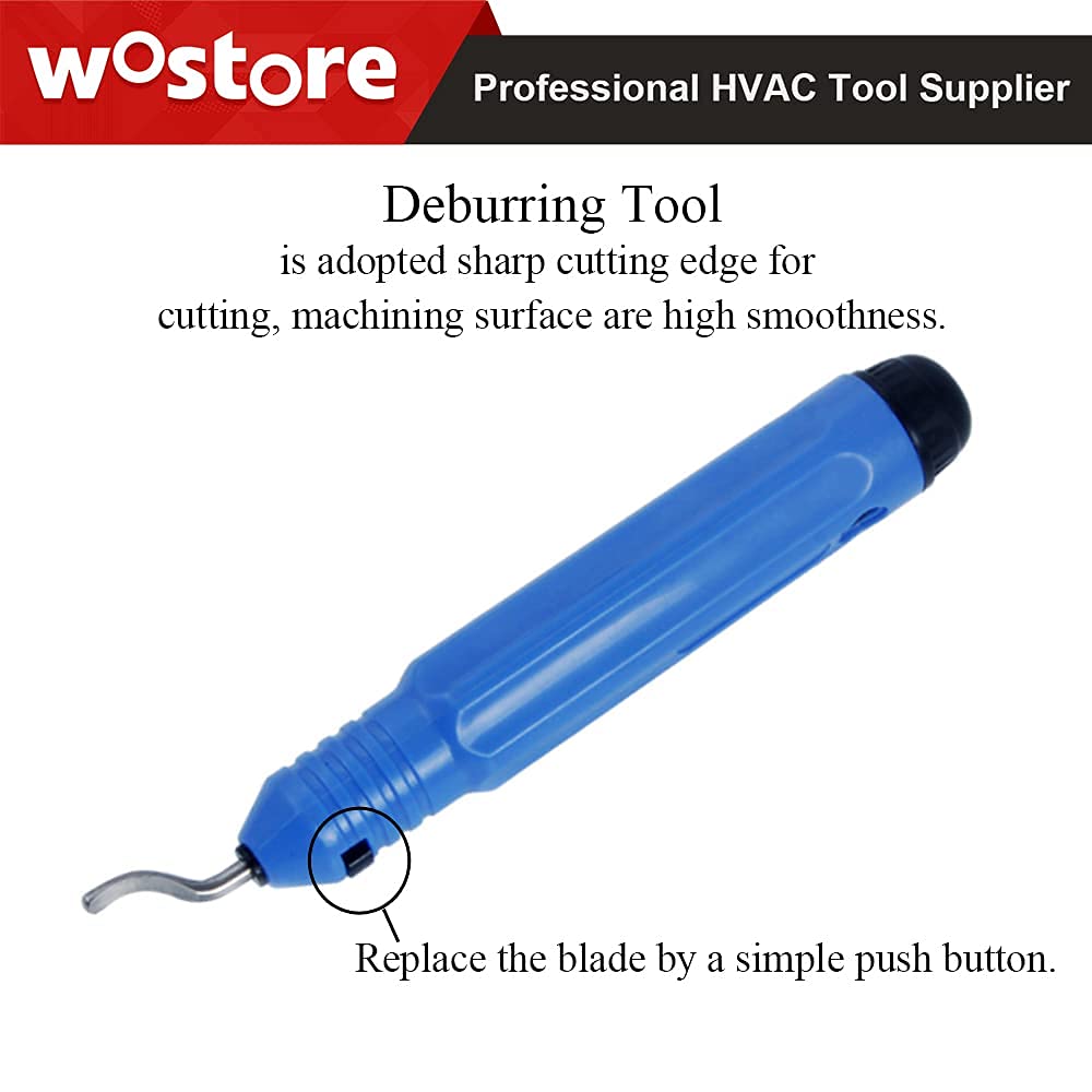 Wostore deburring tool blade close-up for smooth, burr-free internal finish