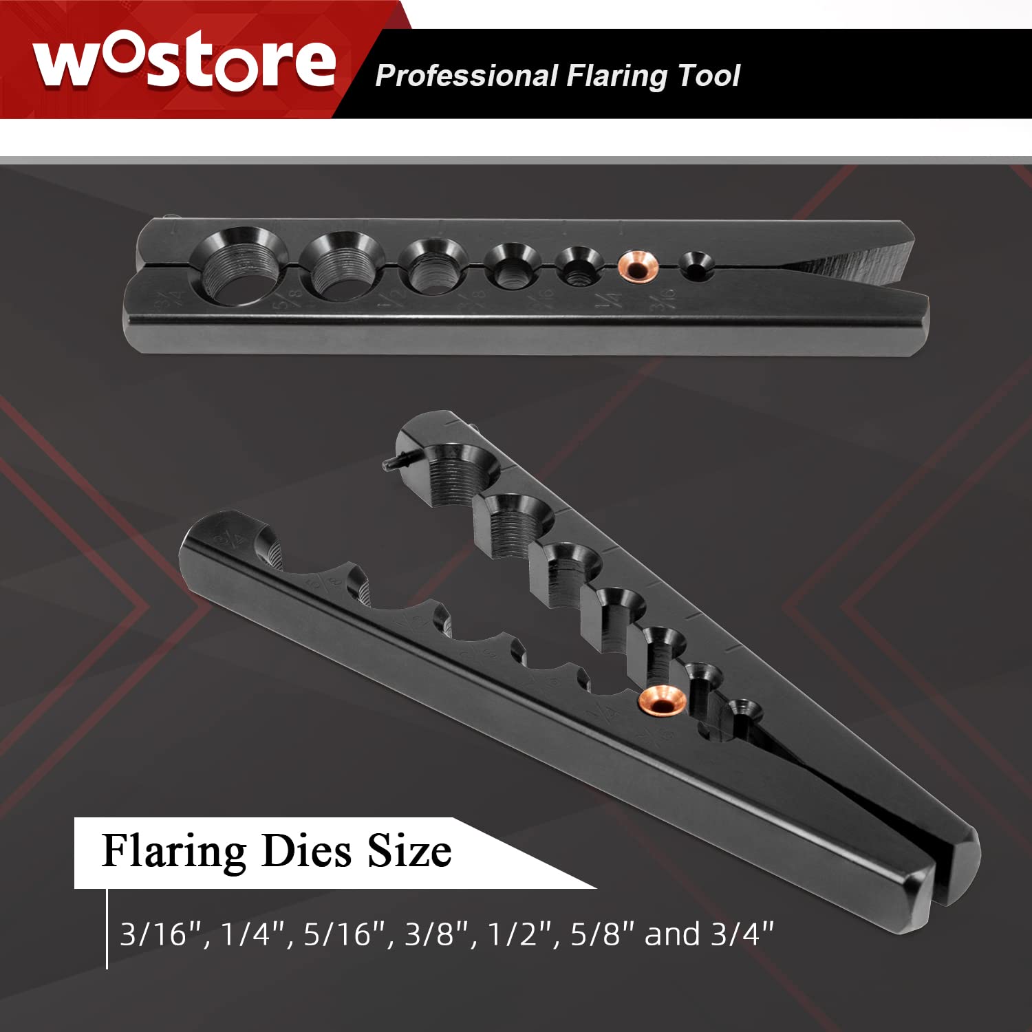 Wostore detailed view of eccentric hardened flaring cone demonstrating even metal flow