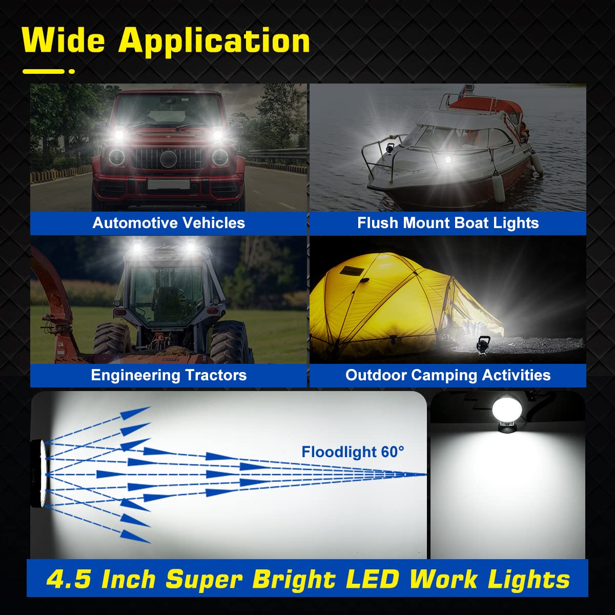 WOWLED in garage repair scene improving visibility and aiding maintenance tasks